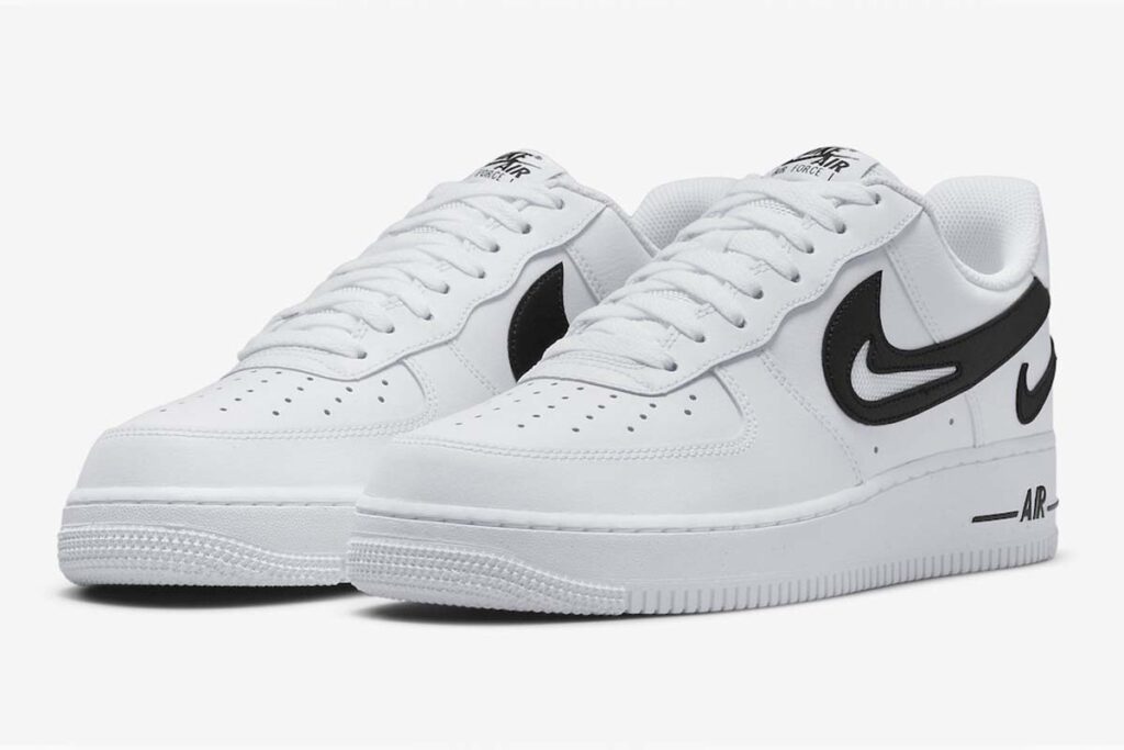 Nike Air Force 1 '07 'Cut Out Swoosh - White Black' - DELTITECH